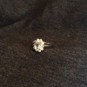 Aquamarine and Diamond Ring